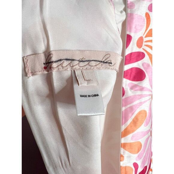 NEW Anthropologie Hutch Jones Halter Mini Dress Sz Large Pink Floral - Picture 8 of 10